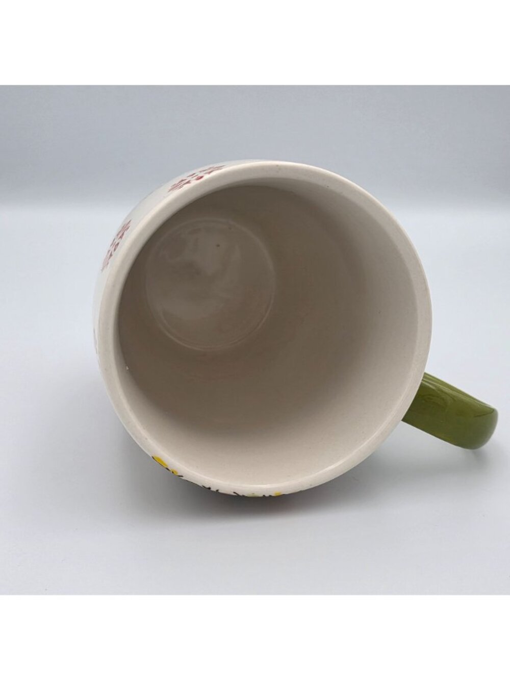 Fox-Themed Ceramic Mug Green Handle Colorful Designs 16oz - Picture 7 of 7
